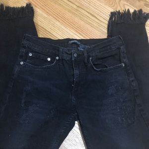 Black Boyfriend Zara Fringe Jean